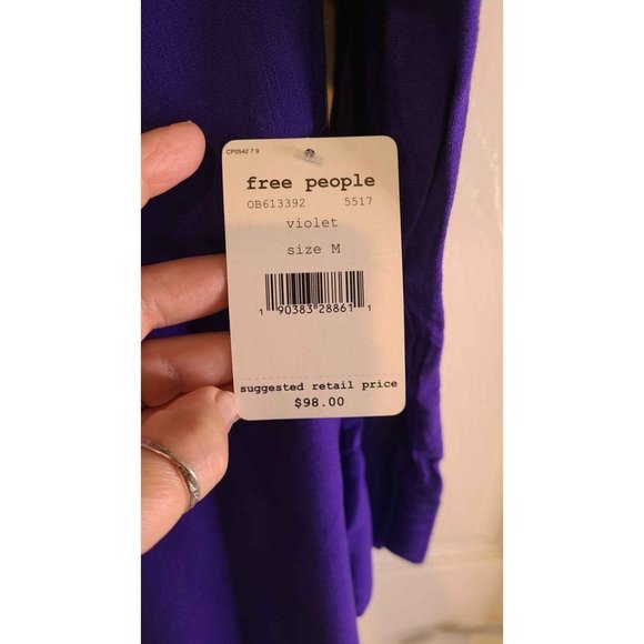 NWT Free People Tunic Mini Dress Violet Purple Size Medium - Picture 8 of 10